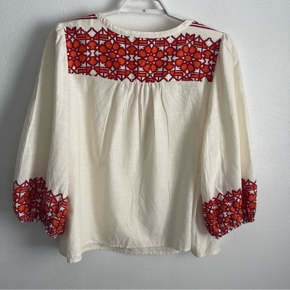 NEW Knox Rose Balloon Sleeve Peasant Boho Geo Print Hippie Cotton XXL - Picture 8 of 11